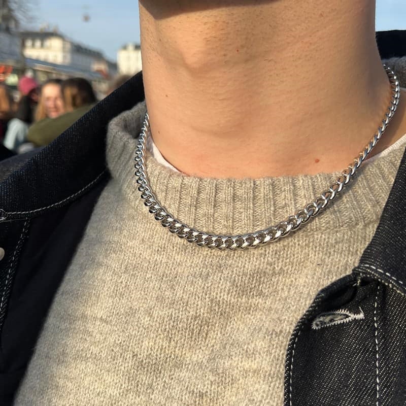 Rico\'s Panser halskæde til mænd i 8 mm - 50 cm